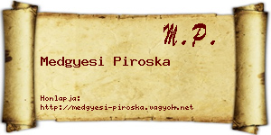 Medgyesi Piroska névjegykártya