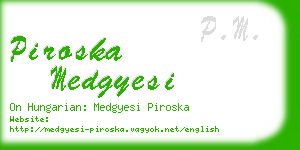 piroska medgyesi business card